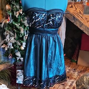dELiA*s Teal Satin Dress Lining